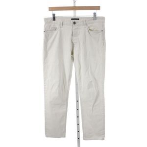 Theory Mens Straight Jeans Beige Cotton Button Fly Size 33